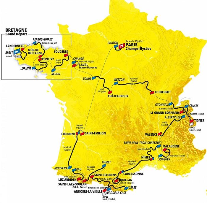 Tour de France 2024 Map Route